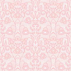 Lace seamless pattern with flowers