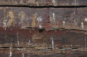 Textura de madera pintada en mal estado