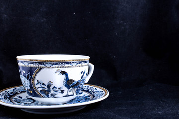 blue china cup