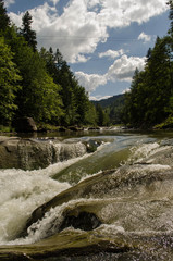  the flow of water in the mountains