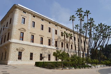 Fototapeta na wymiar Museo de Málaga, edificio público, Andalucía