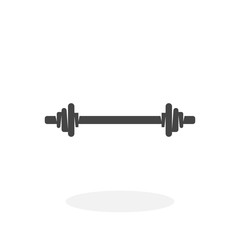 Barbell Icon. Vector logo on white background
