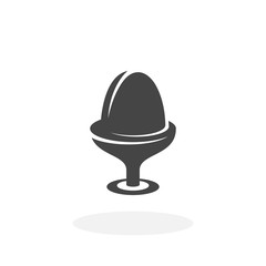 Boiled egg Icon. Vector logo on white background