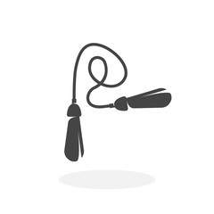 Skipping rope Icon. Jumping vector logo on white background