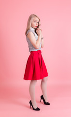 Portrait of slim girl