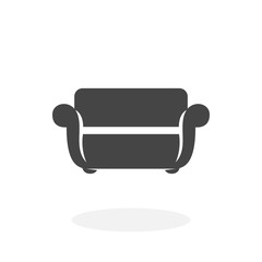 Sofa Icon. Vector logo on white background