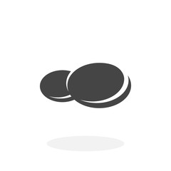 Spa stones Icon. Vector logo on white background
