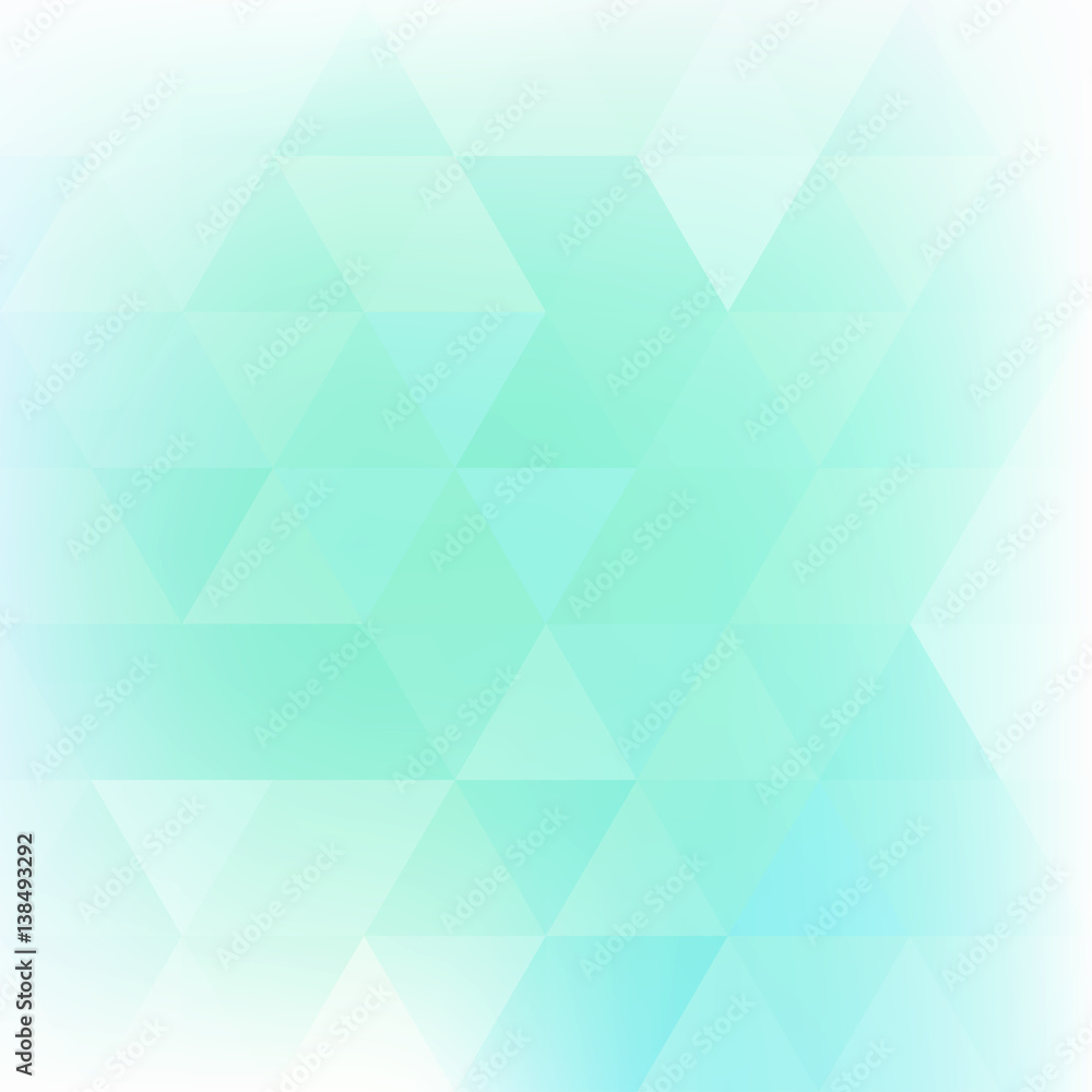 Aufkleber Light turquoise geometrical pattern with triangles