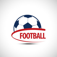 Color Football Emblem Vector icon. Soccer ball Icon. Sport Vector Illustration.
