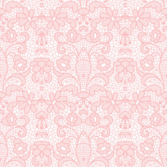 Lace seamless pattern with flowers