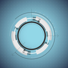 User interface Vector Illustration. Technology circle. Abstract background.