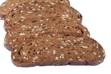 rye bread sliced closeup.