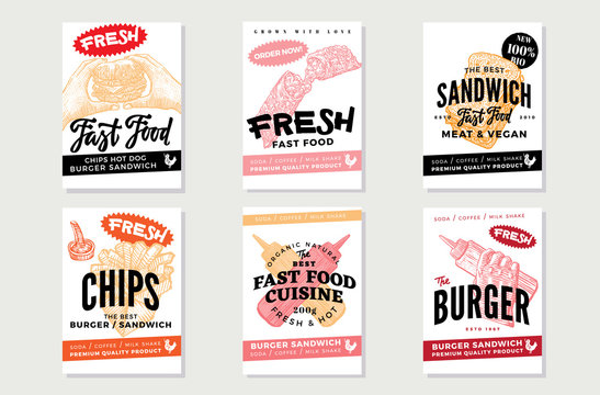 Hand Drawn Fast Food Posters