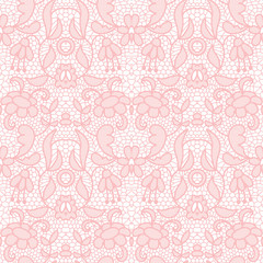Lace seamless pattern with flowers