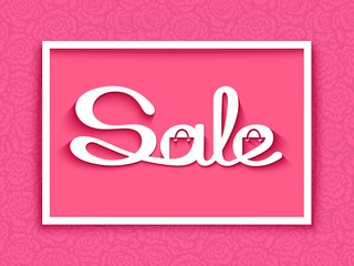 Sale banner with calligraphic inscription