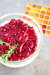 Blackberry panna cotta italian dessert