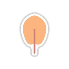 Label with leaf shadow vector icon design collection tree leaf