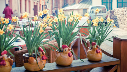 Street cafe decoration