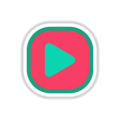 color label design vector icon design button music play