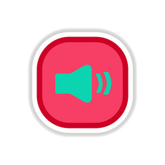 color label design vector icon design button music sound on