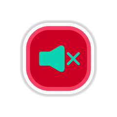 color label design vector icon design button music sound off