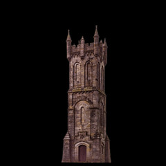 Sir William Wallace Tower, South Ayrshire, Isplated on a black back ground