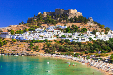 Rhodes island - famous for historic landmarks and beautiful beaches.Greece