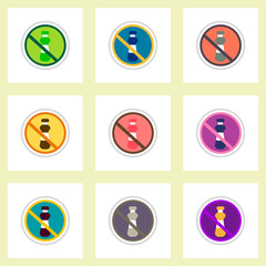 Label icon on design sticker collection ramadan Arabic no water