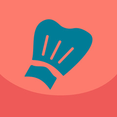 Chef cap vector icon kitchen hat items