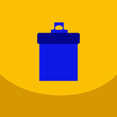 Flat style blank, realistic notepad, notebook isolated on colour square