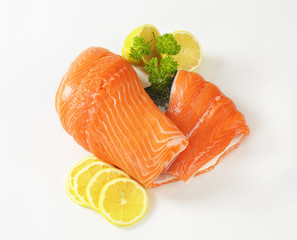 raw salmon fillet