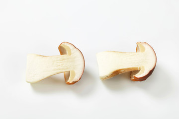 Fototapeta premium halved boletus mushroom