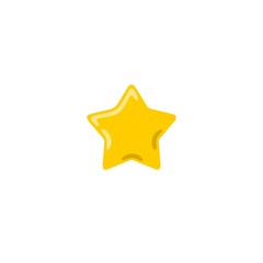 Yellow and golden vector star icon illustration