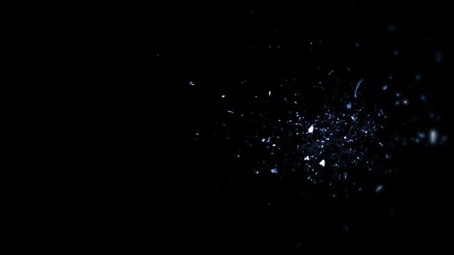 Broken Shattered Glass In Slow Motion