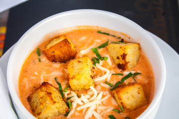 Tomato soup with Croutons