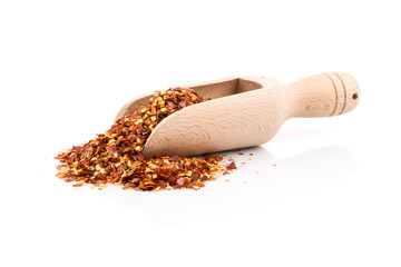 Pile of a crushed red pepper