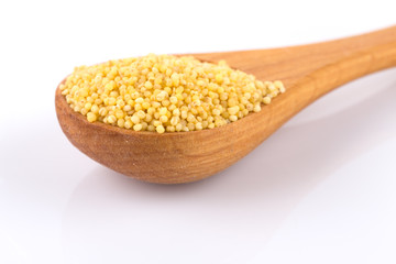 Dry millet isolated on white