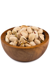 Heap of salted pistachio nuts