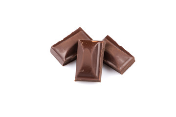 Stack of chocolate pieces