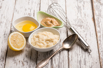 homemade mayonnaise and mustard