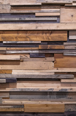 Reclaimed wooden wall