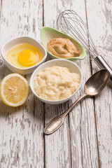 homemade mayonnaise and mustard