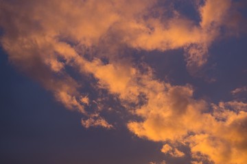 Fototapeta premium Cloudy colorful sunrise and sunset. Slovakia