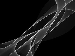Abstract black and white Smooth wave line 