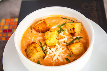 Tomato soup with Croutons