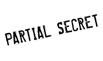 Partial Secret rubber stamp. Grunge design with dust scratches. Effects can be easily removed for a clean, crisp look. Color is easily changed.