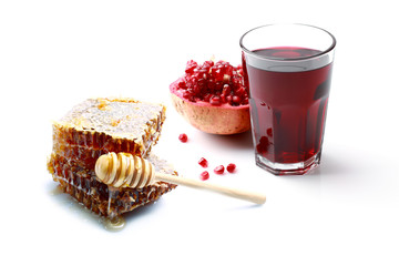 honeycomb and pomegranate