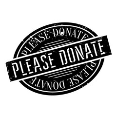 Please Donate rubber stamp. Grunge design with dust scratches. Effects can be easily removed for a clean, crisp look. Color is easily changed.