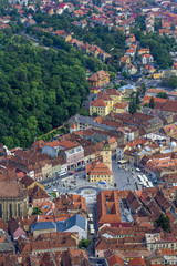 Fototapeta na wymiar View of Brasov city, Romania, in the Transylvania region.