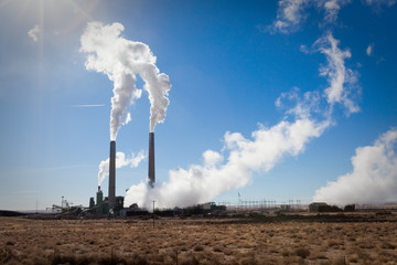 Factory with chimneys